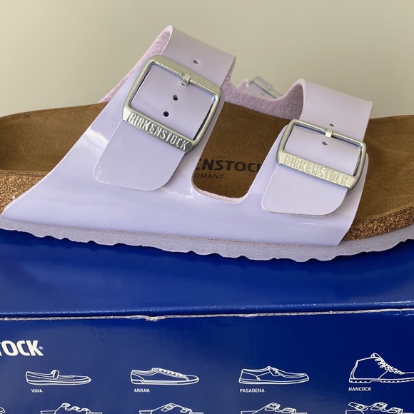 Birkenstock Arizona Patent Birko-Flor Sandals - Picture 4 of 12